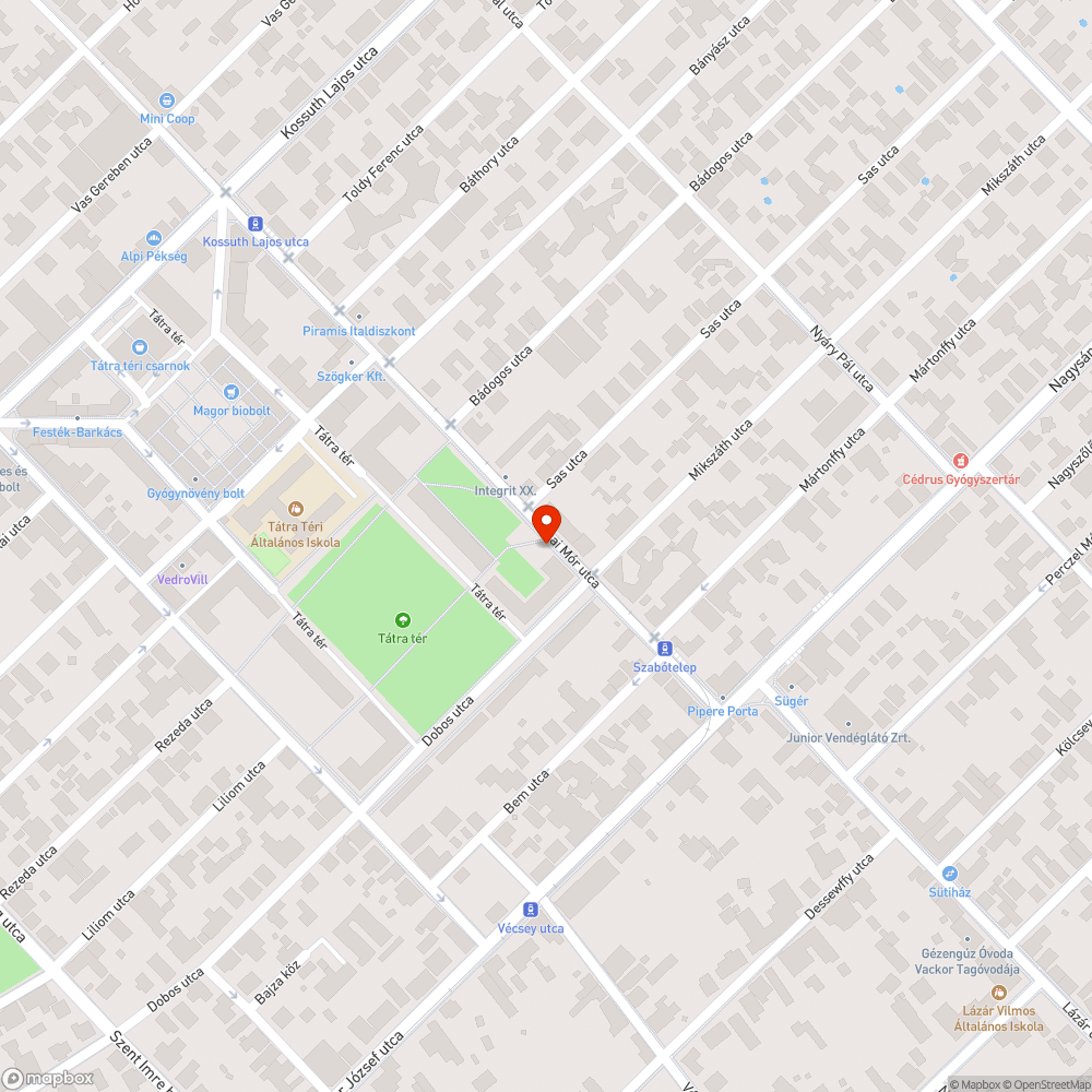 Elhagyott autó bejelentés helye