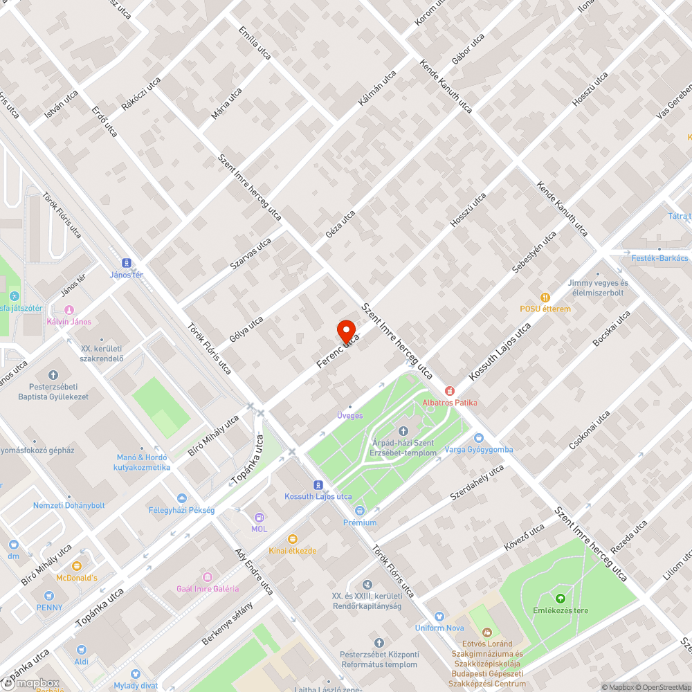 Elhagyott autó bejelentés helye