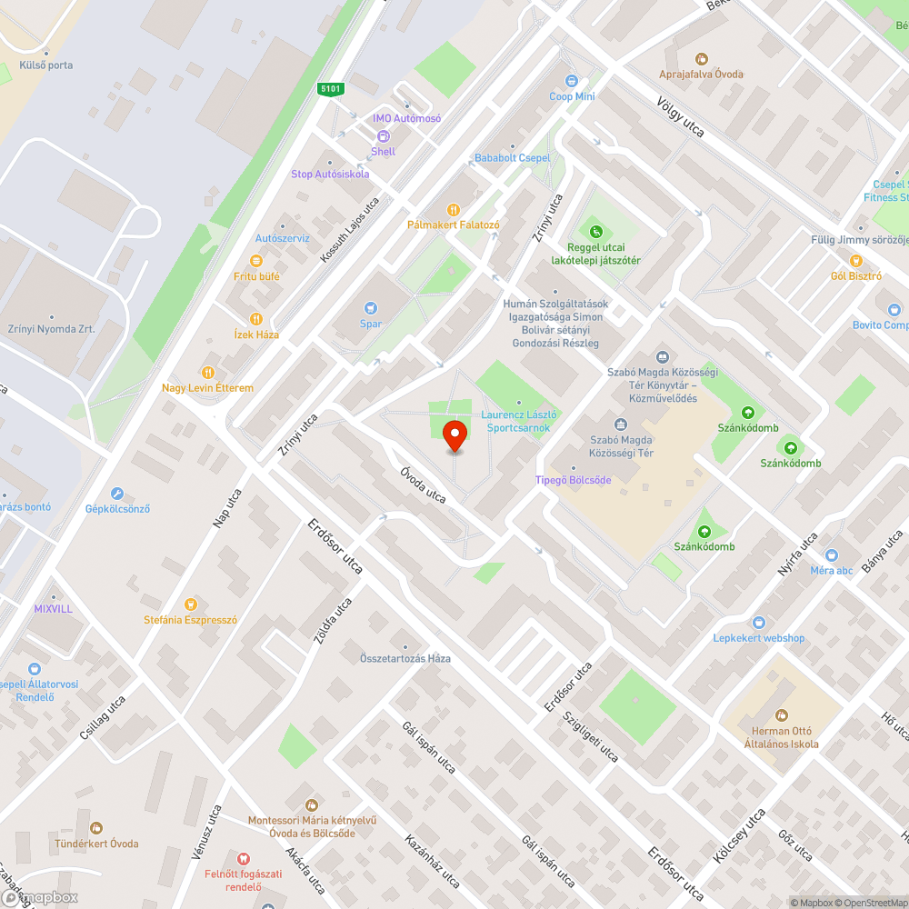 Felszedett térkő bejelentés helye