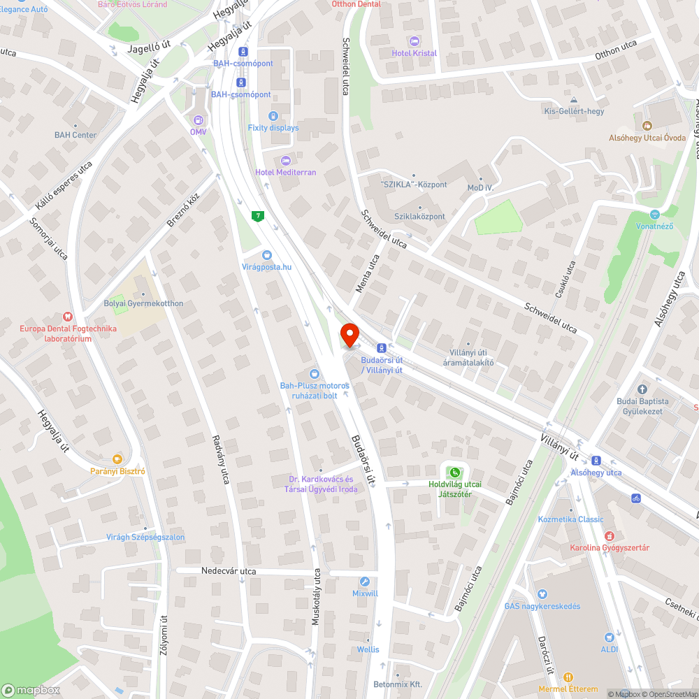 Tisztításra, javításra szoruló aluljáró bejelentés helye