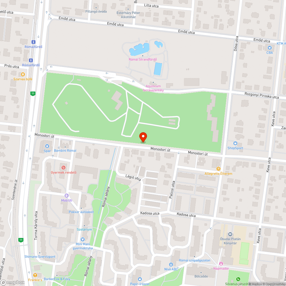 Kátyú az úton bejelentés helye