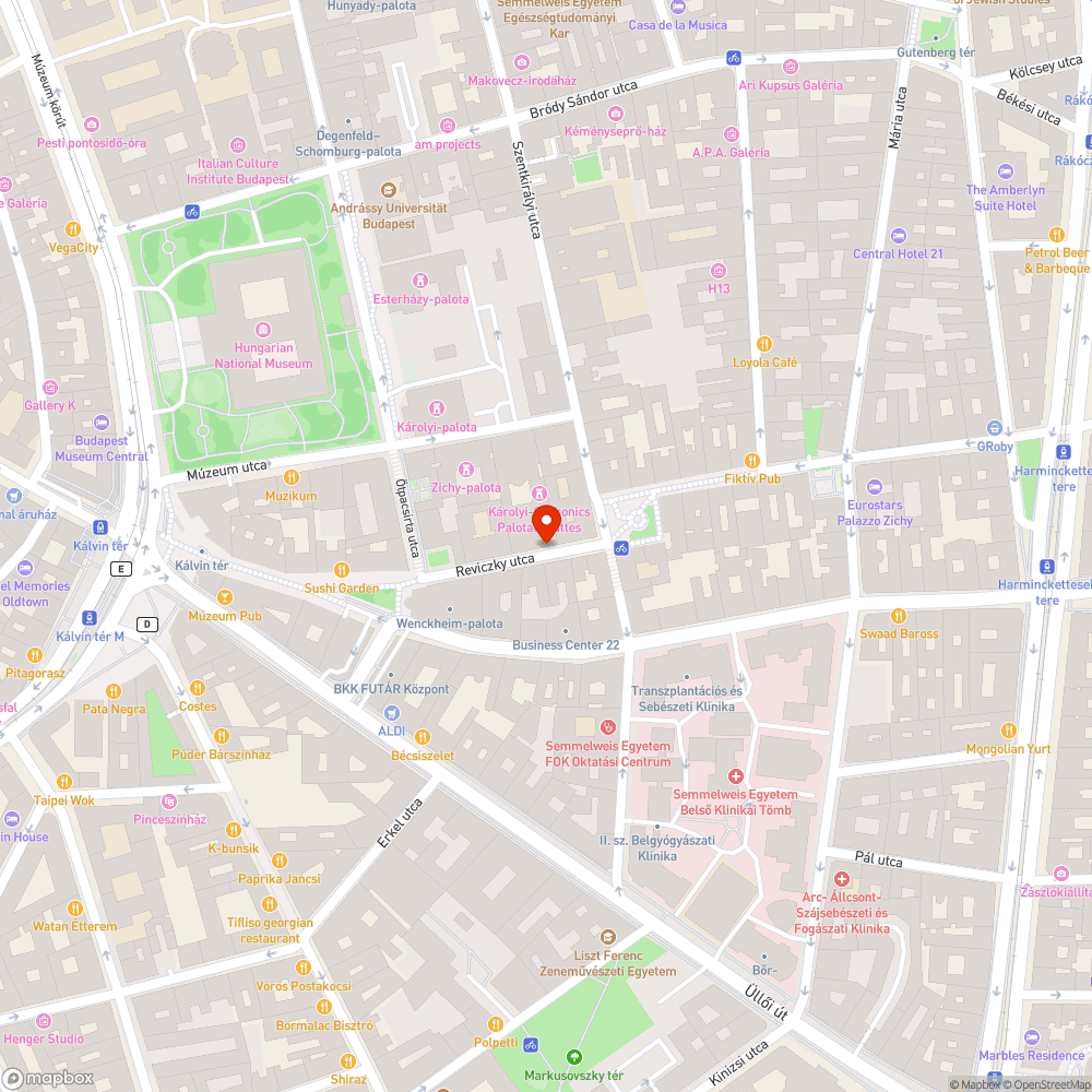 Törött fa a Palotanegyedben bejelentés helye