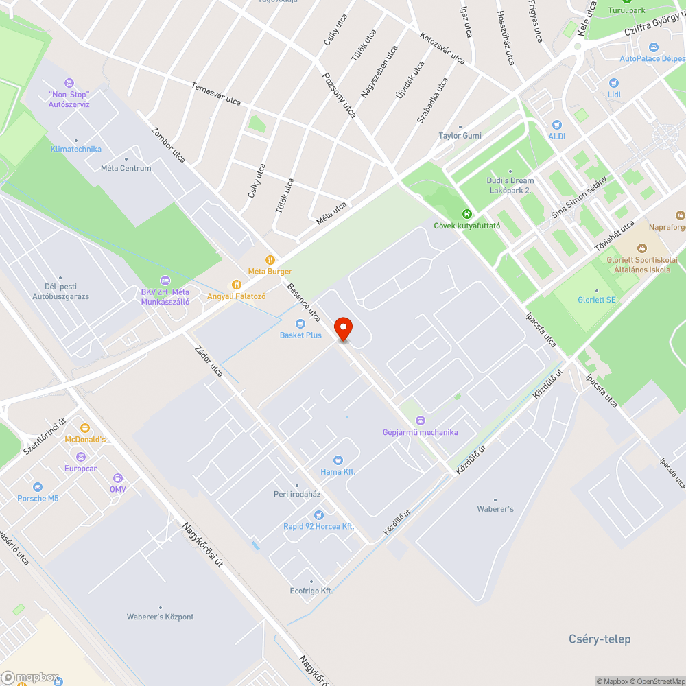 A járda nem, vagy alig használható bejelentés helye