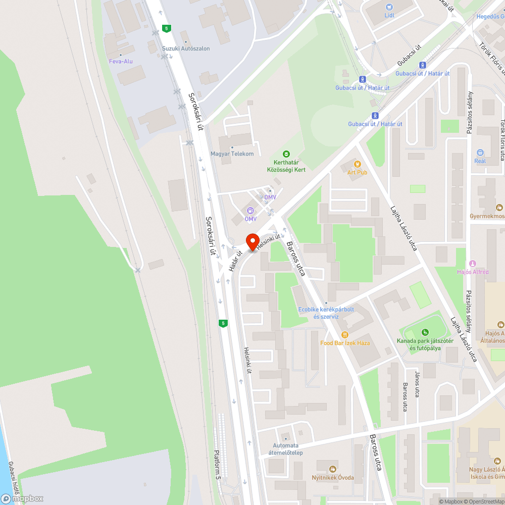 Megbomlott szegély bejelentés helye