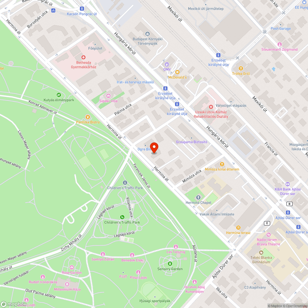 Kiszáradt fa bejelentés helye