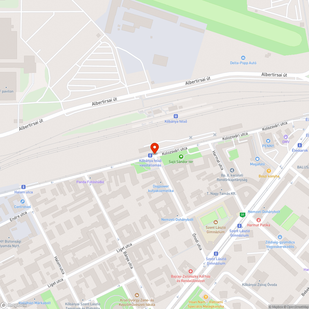 Csúszós Macskakő bejelentés helye