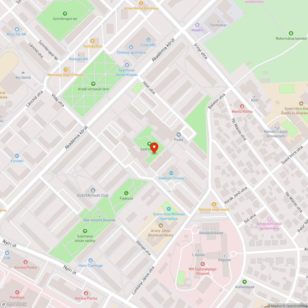 Kátyú Széchenyi István stny. 4-nél bejelentés helye