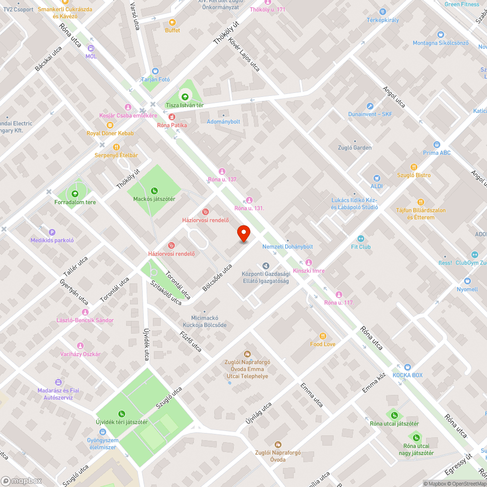 Elhagyott jármű bejelentés helye