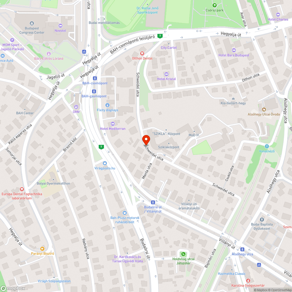 Elhagyott kocsi bejelentés helye