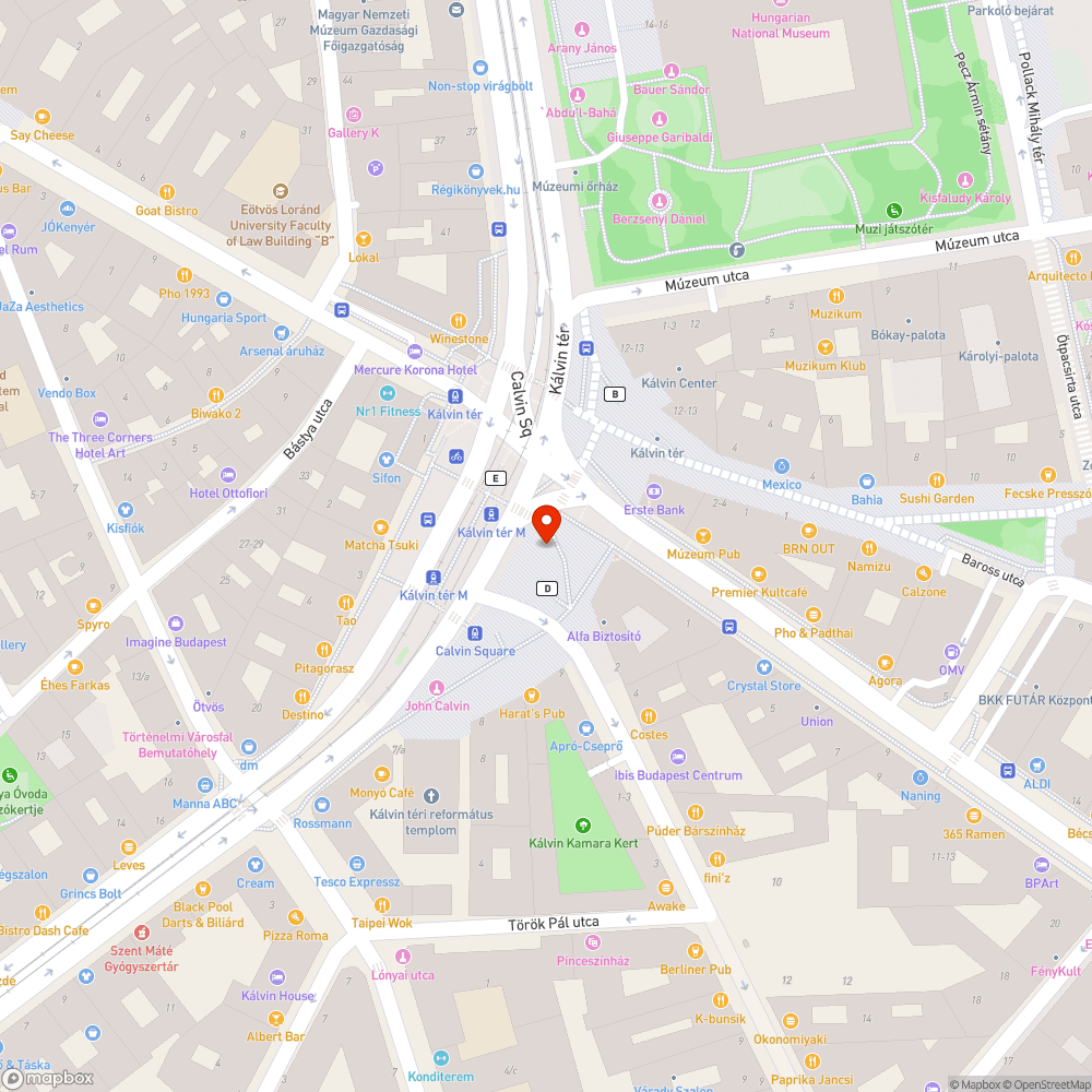 Kálvin tér metróállomás "D" kijárat graffiti bejelentés helye