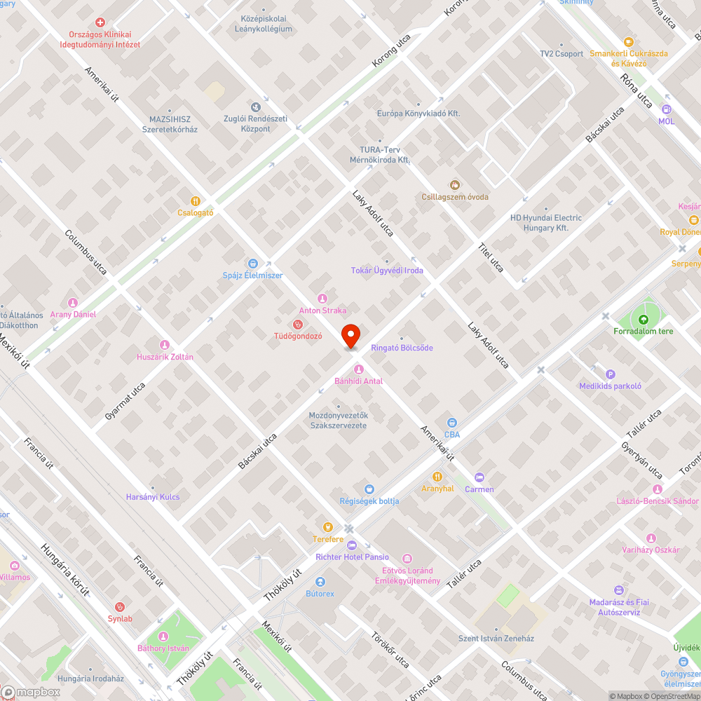 Elfordult / ferdült tábla bejelentés helye