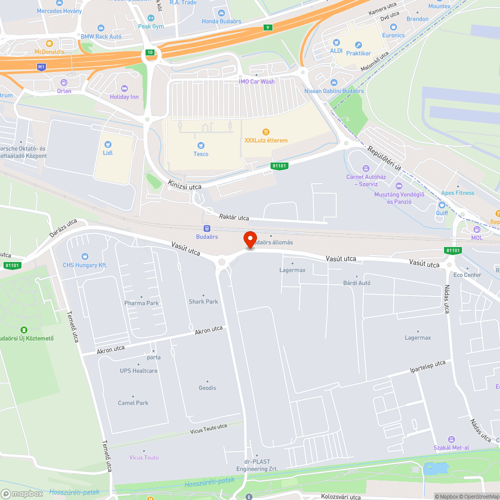 Budaörs Vasút utca (Catone raktár mellett) bejelentés helye