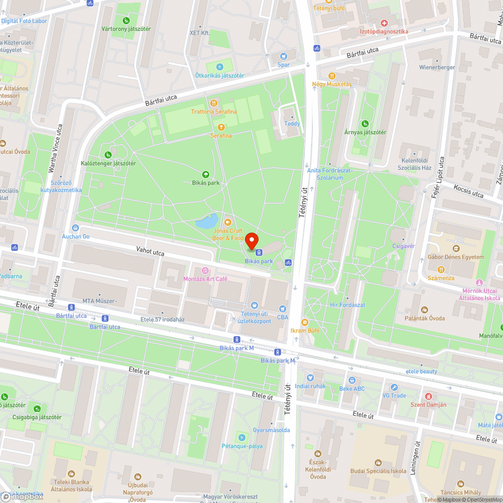 Bikás Park metró bejelentés helye