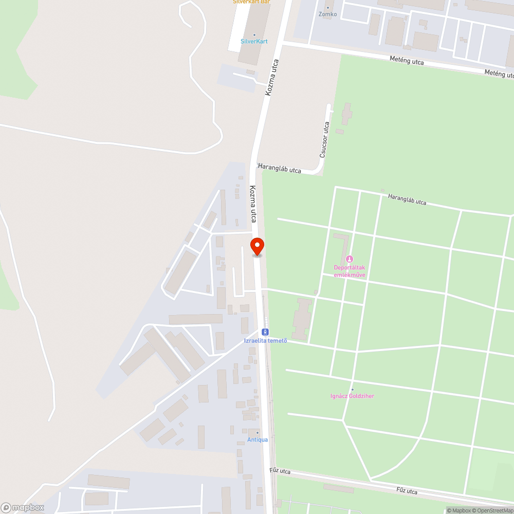 Úthibákkal teli úttesten emelt sebesség bejelentés helye