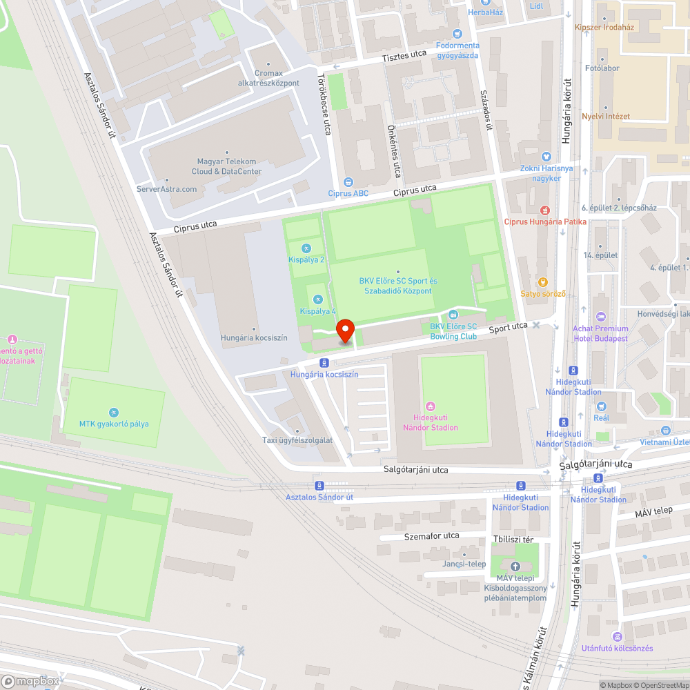 Zöldterületen való parkolás bejelentés helye