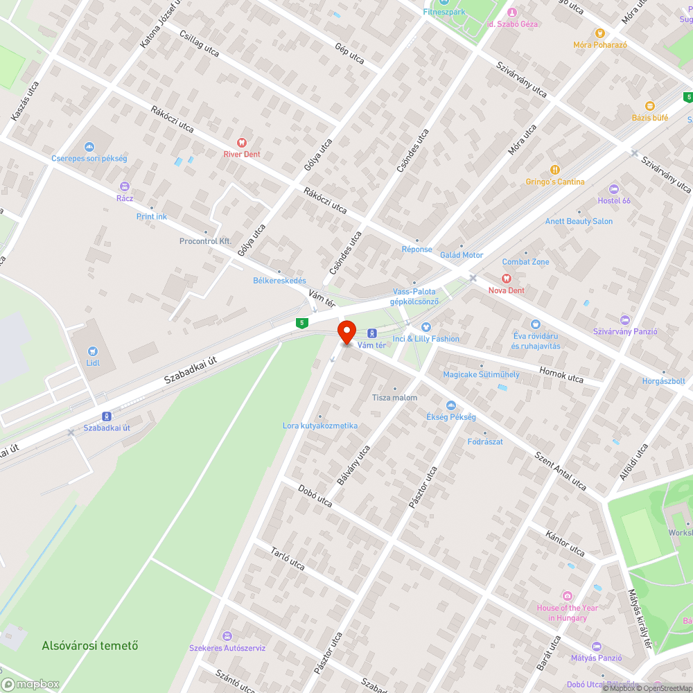 Nem működő közvilágítási lámpa bejelentés helye