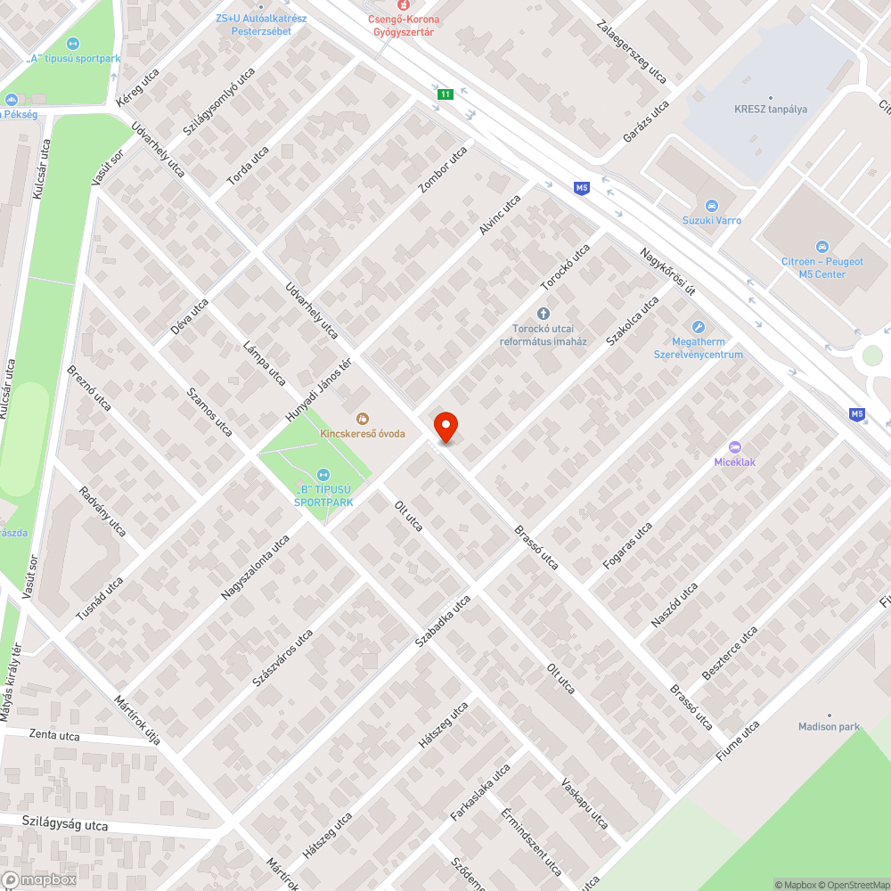 Eldugult vízelvezető bejelentés helye