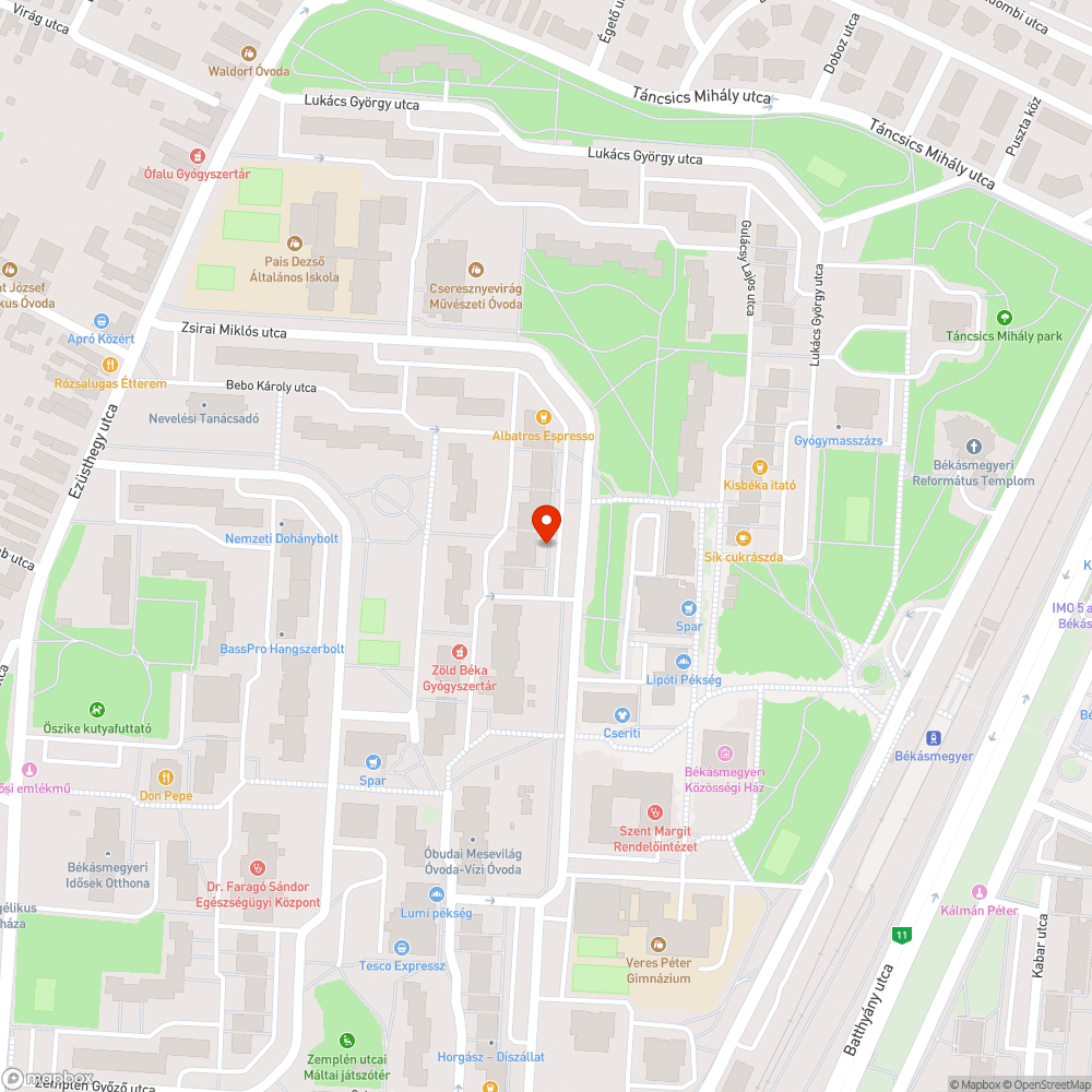 Derékig érő gaz. bejelentés helye