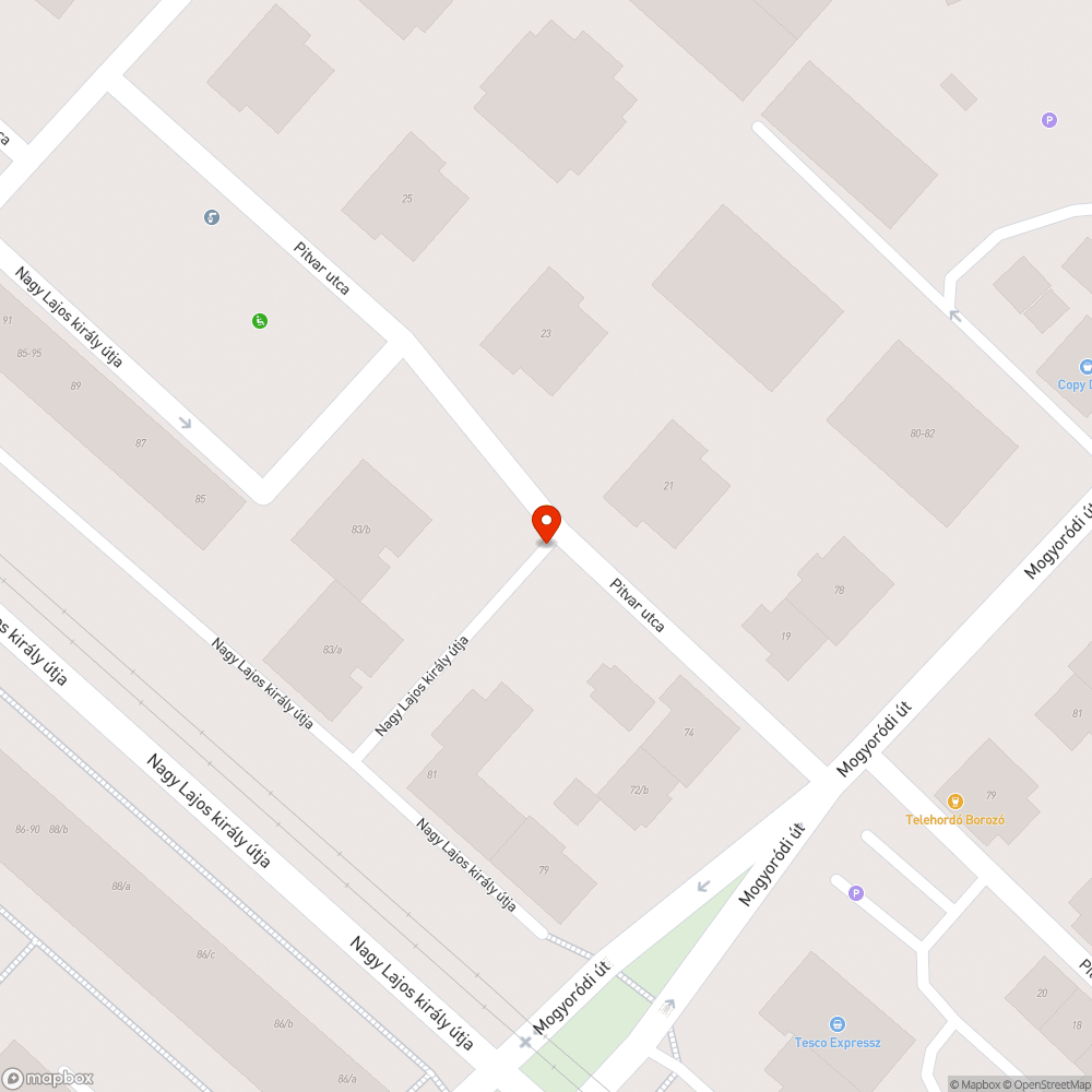 Elhagyott jármű bejelentés helye