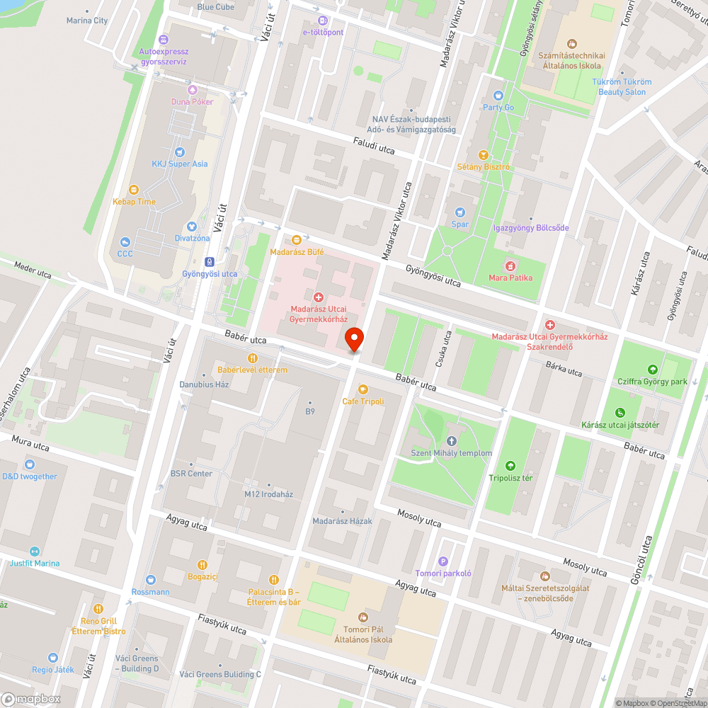 Kidőlt közműdoboz a Babér - Madarász Viktor kereszteződésben bejelentés helye