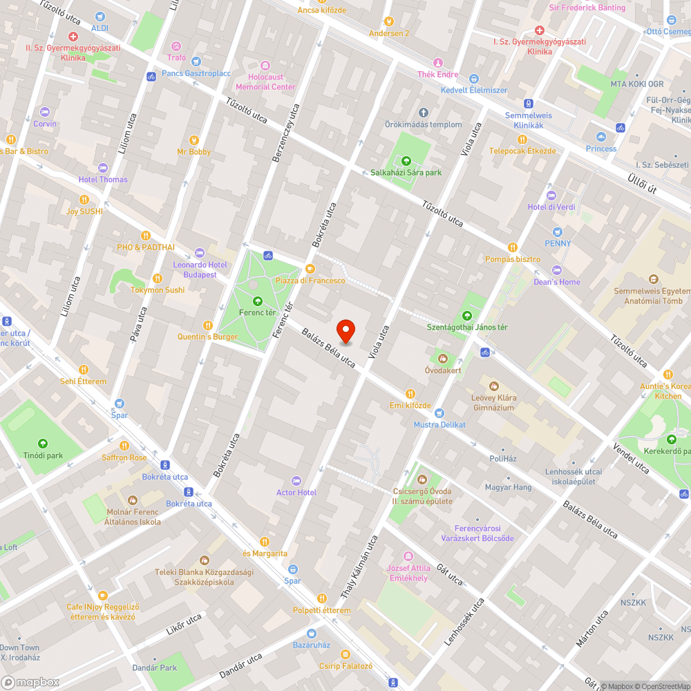 Középső Ferencvárosi Ideiglenes Hulladéktároló bejelentés helye