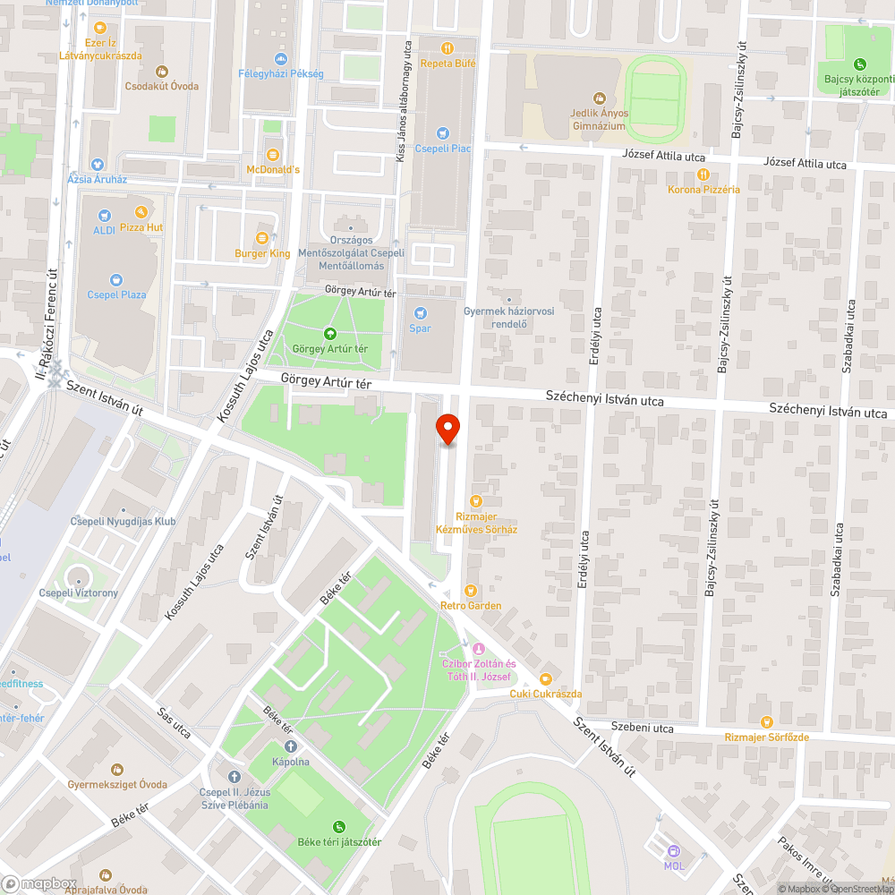 Rosszul felújított parkoló bejelentés helye