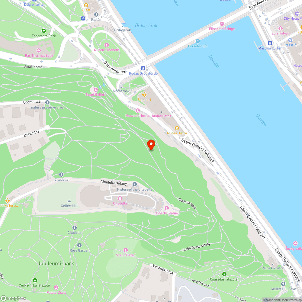 Szemét a Padok útján és a Citadella lejtőn bejelentés helye