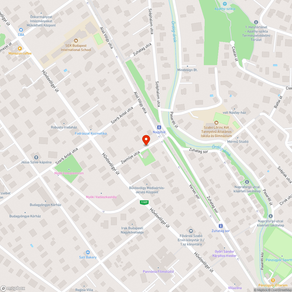 Kátyúk a Zsemlye utcában bejelentés helye