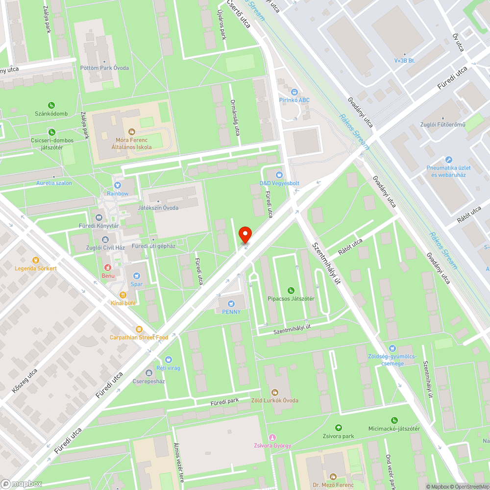 Füredi utca bejelentés helye