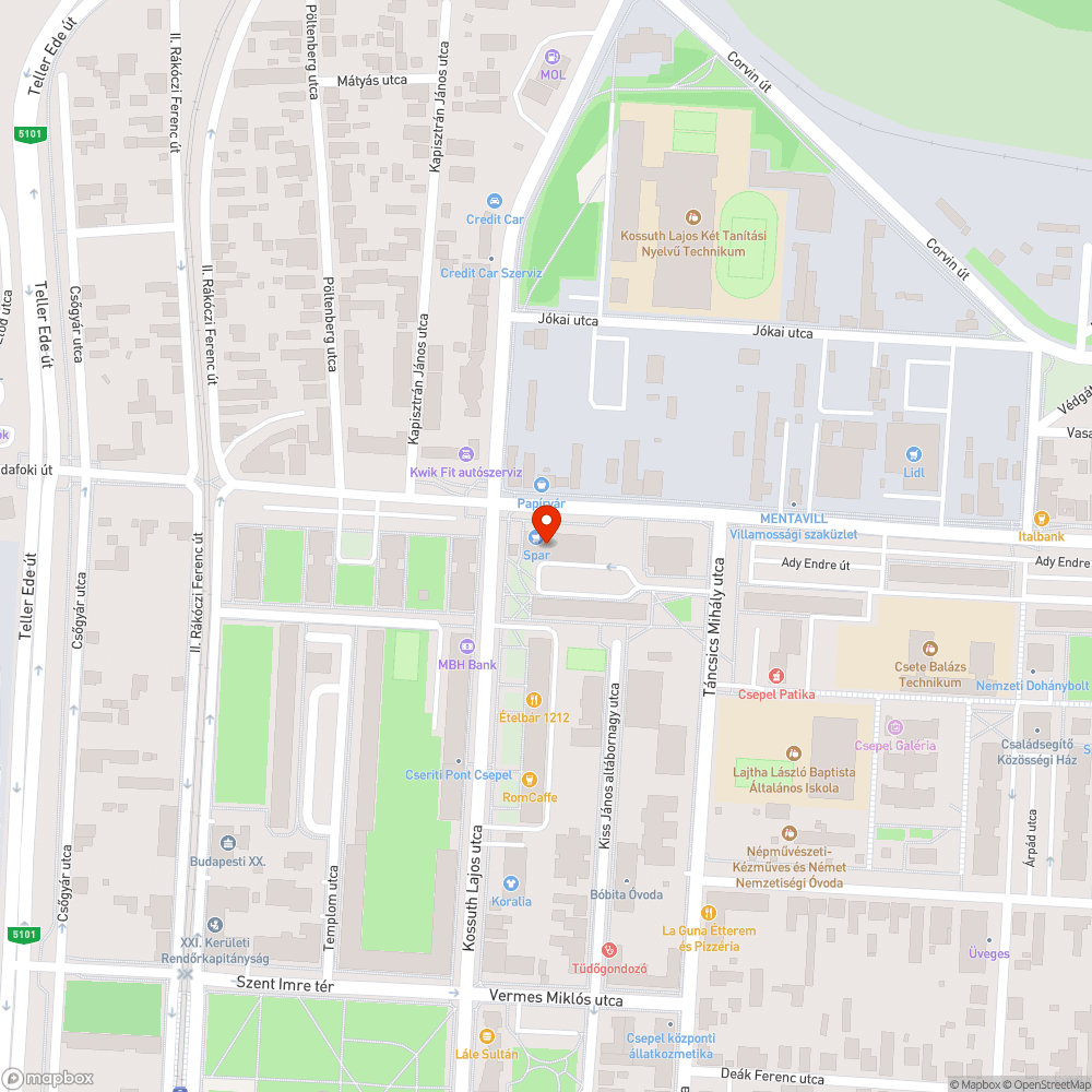 Járhatatlan út bejelentés helye