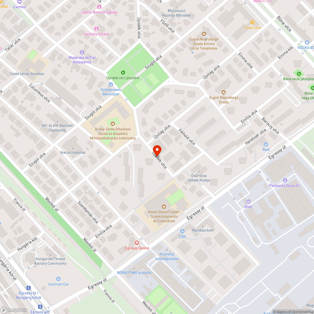 Sötét lámpa bejelentés helye