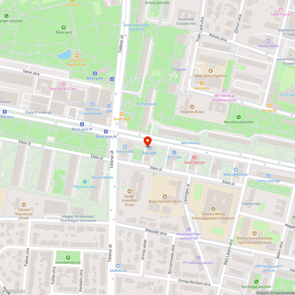 Elhagyott jármű bejelentés helye