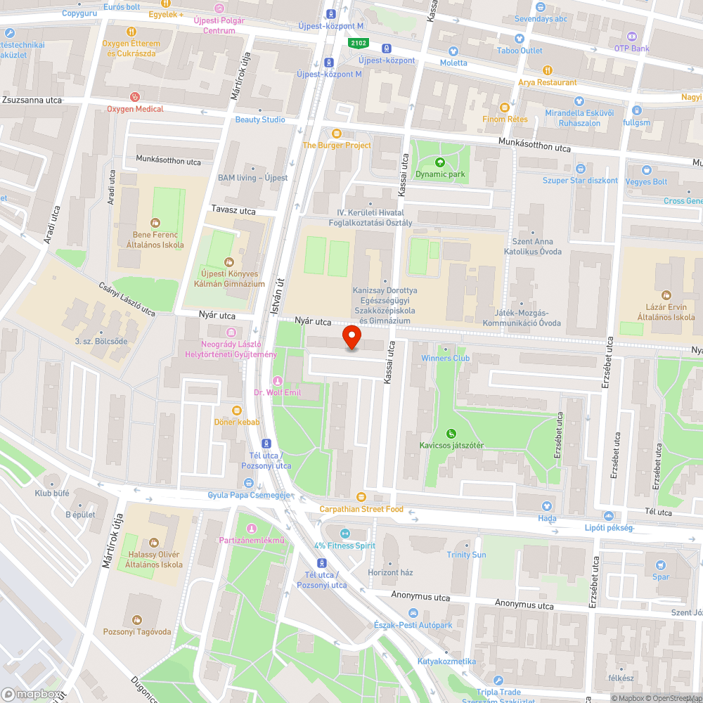 Elhagyott jármű bejelentés helye