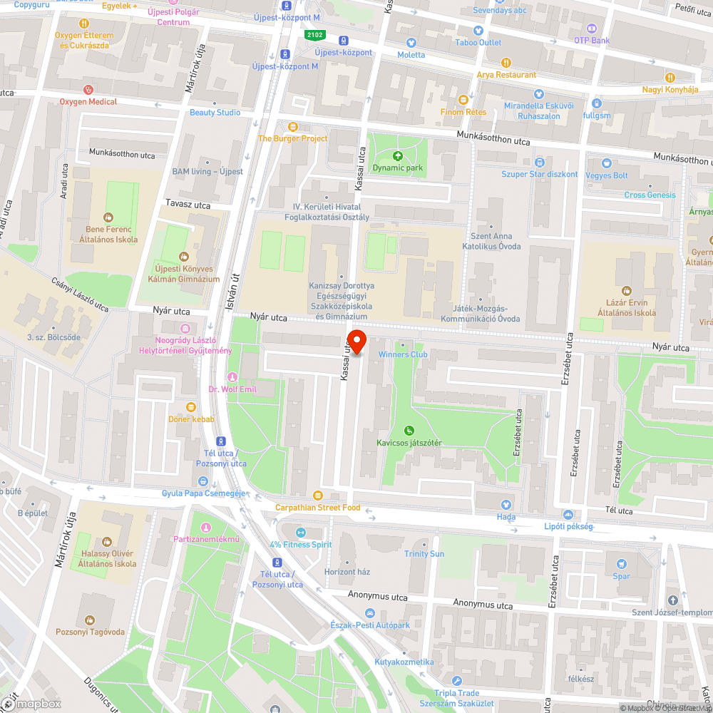 Elhagyott jármű bejelentés helye