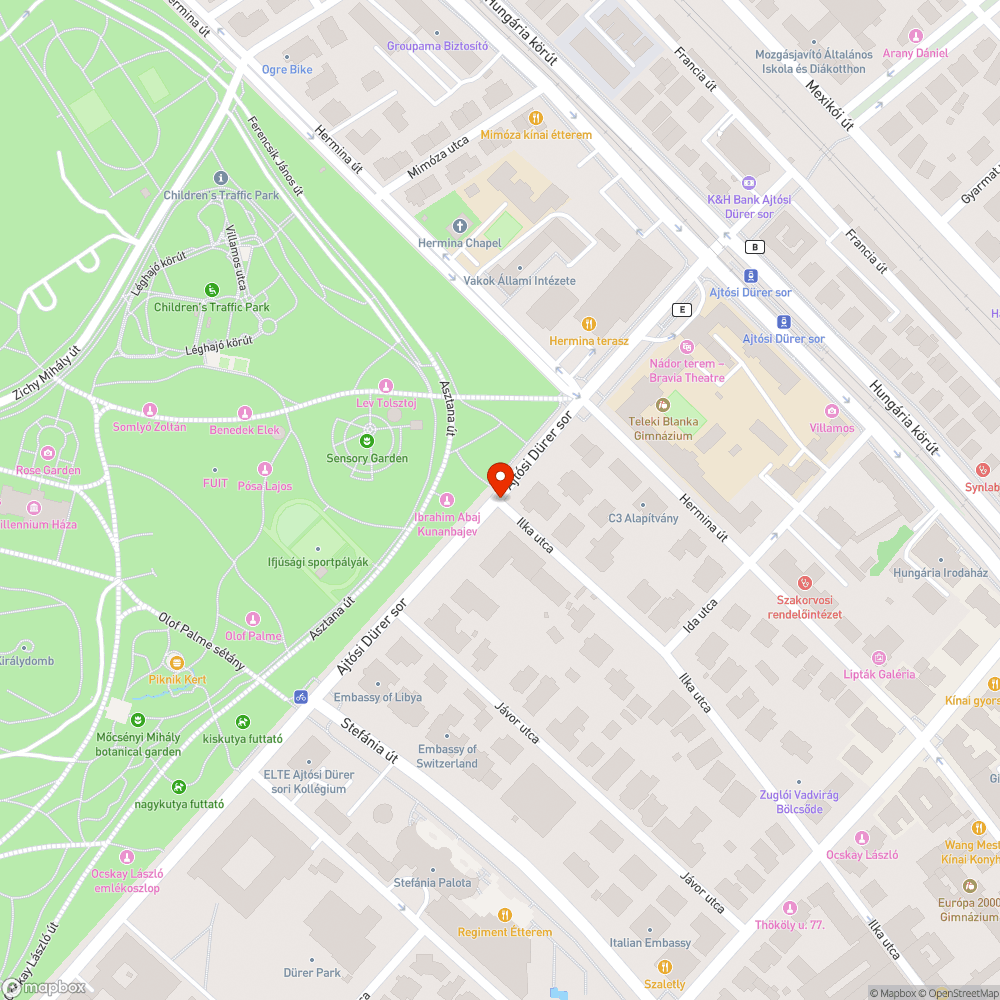 Kátyú bejelentés helye