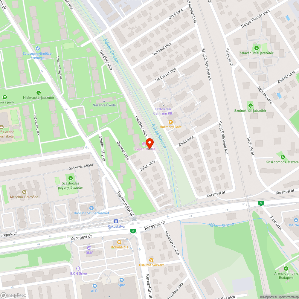 Sérült pad bejelentés helye