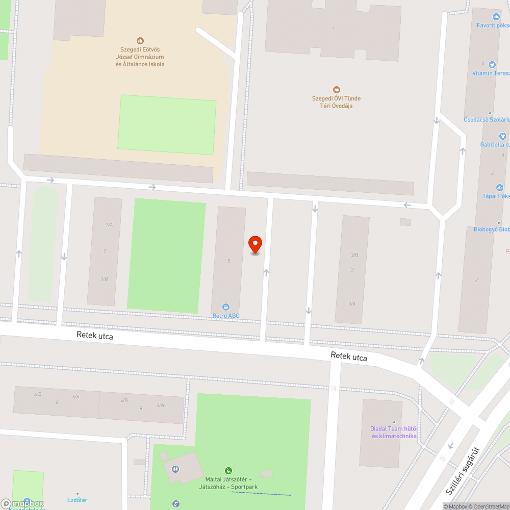 Széttört lámpatest - Retek utca 5. bejelentés helye