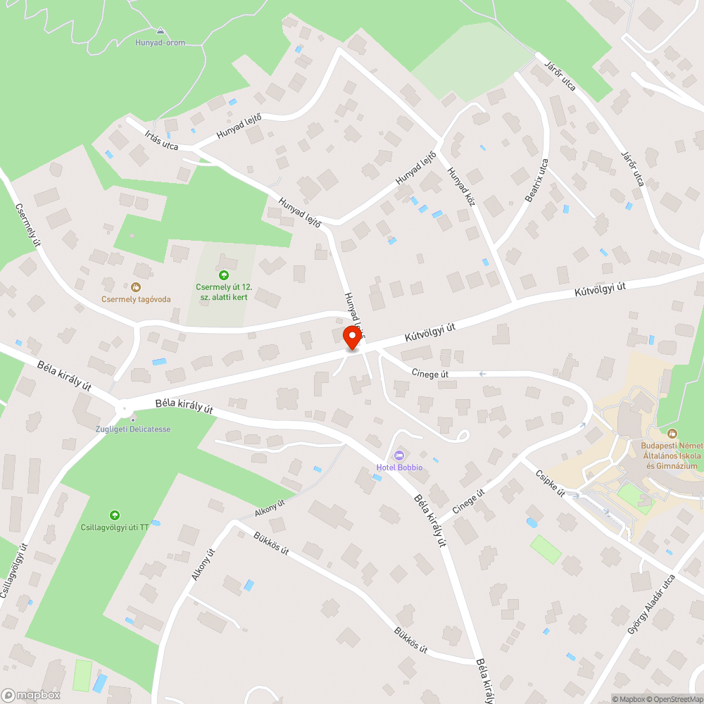 Sérült pad bejelentés helye