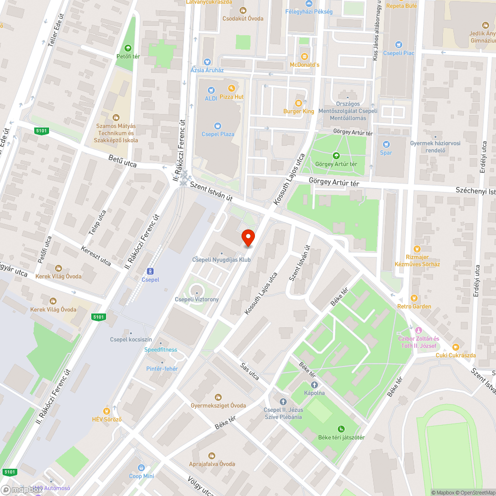 Megrongált telefonfülke bejelentés helye