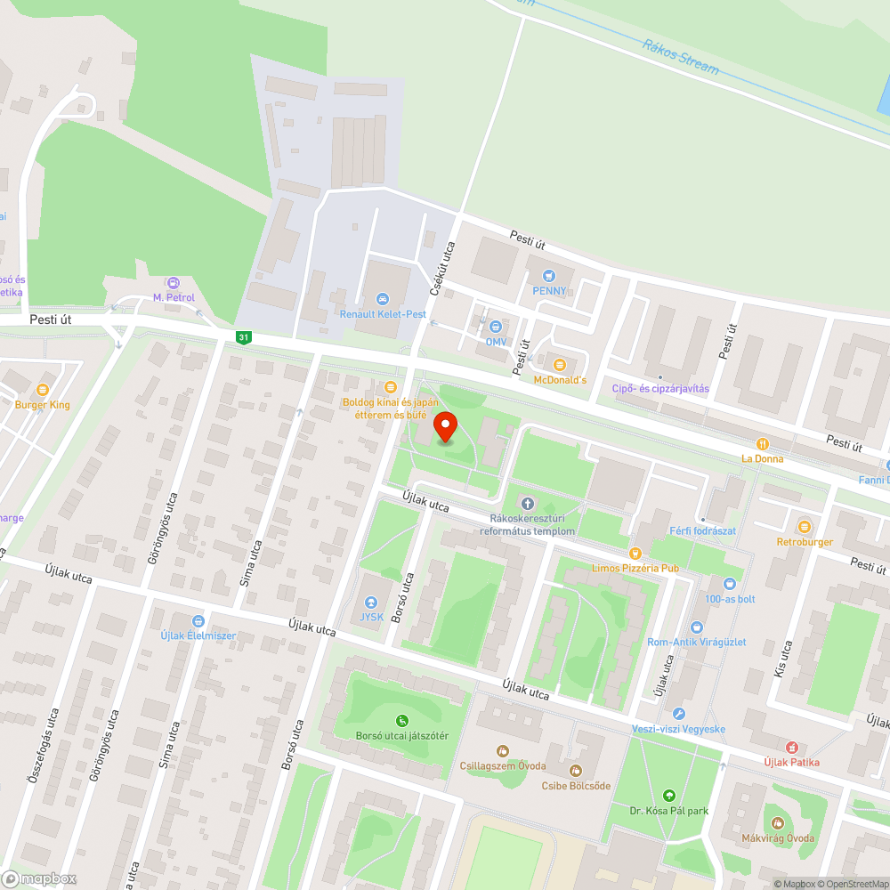 Parkolás bejelentés helye