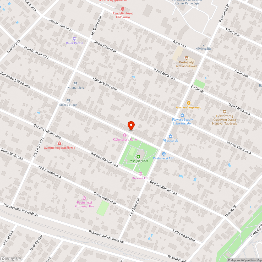 Folyamatos szemét a Pestújhelyi téren bejelentés helye