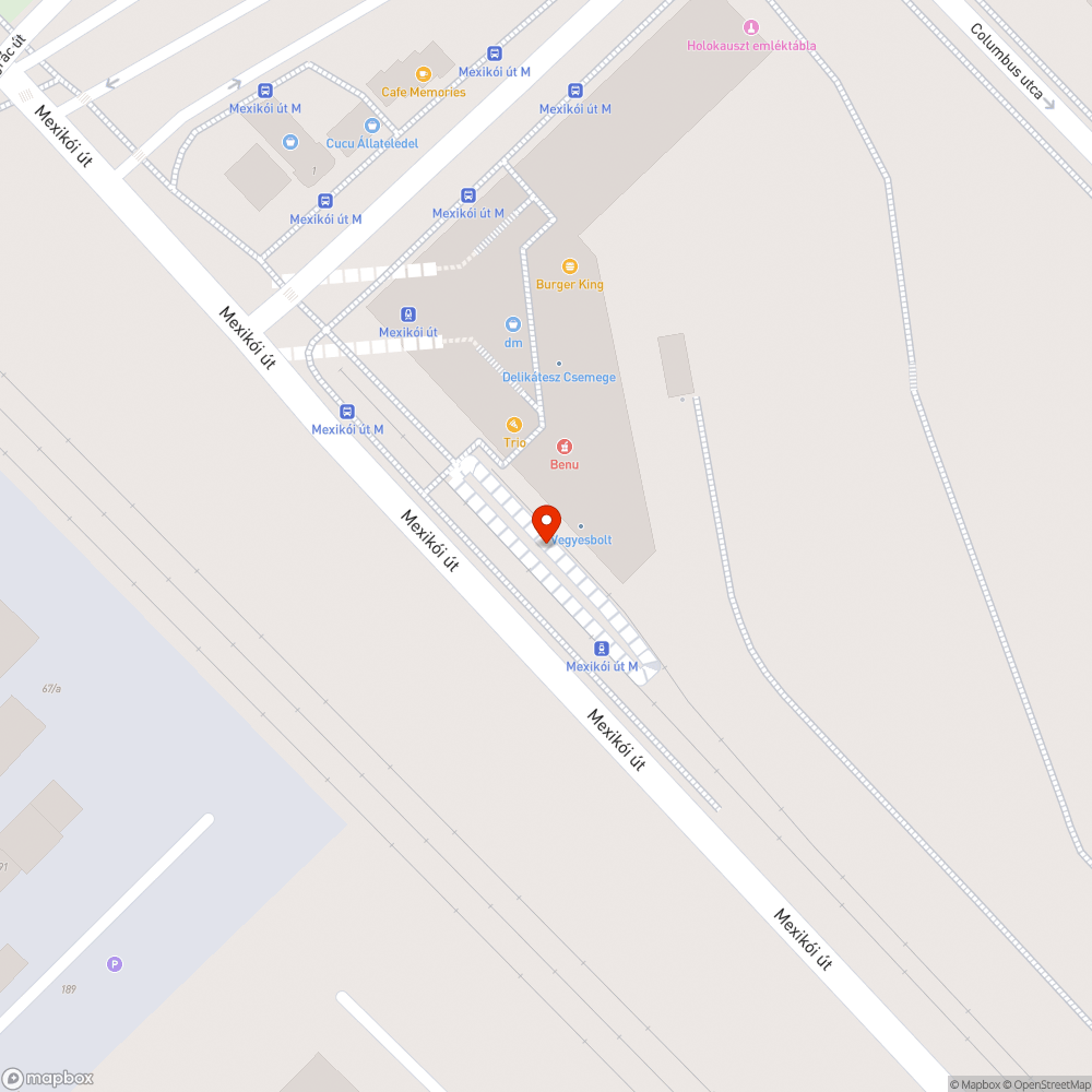 Sötét megálló bejelentés helye