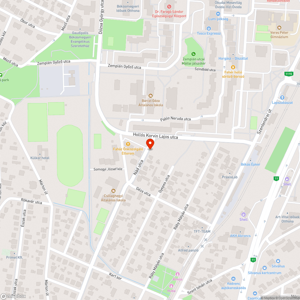 Hiányzó FKF szemetes bejelentés helye