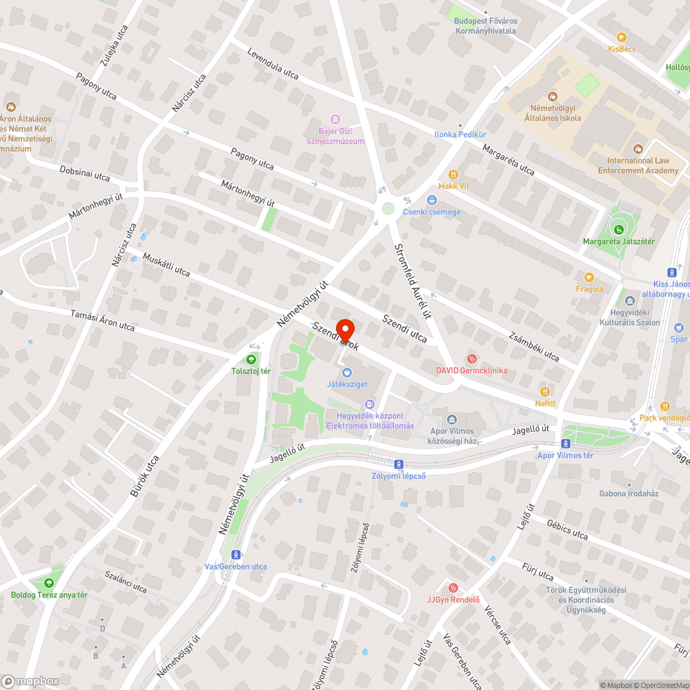 Hegyvidék bevásárlóközpont melletti elfolyó fedele bejelentés helye