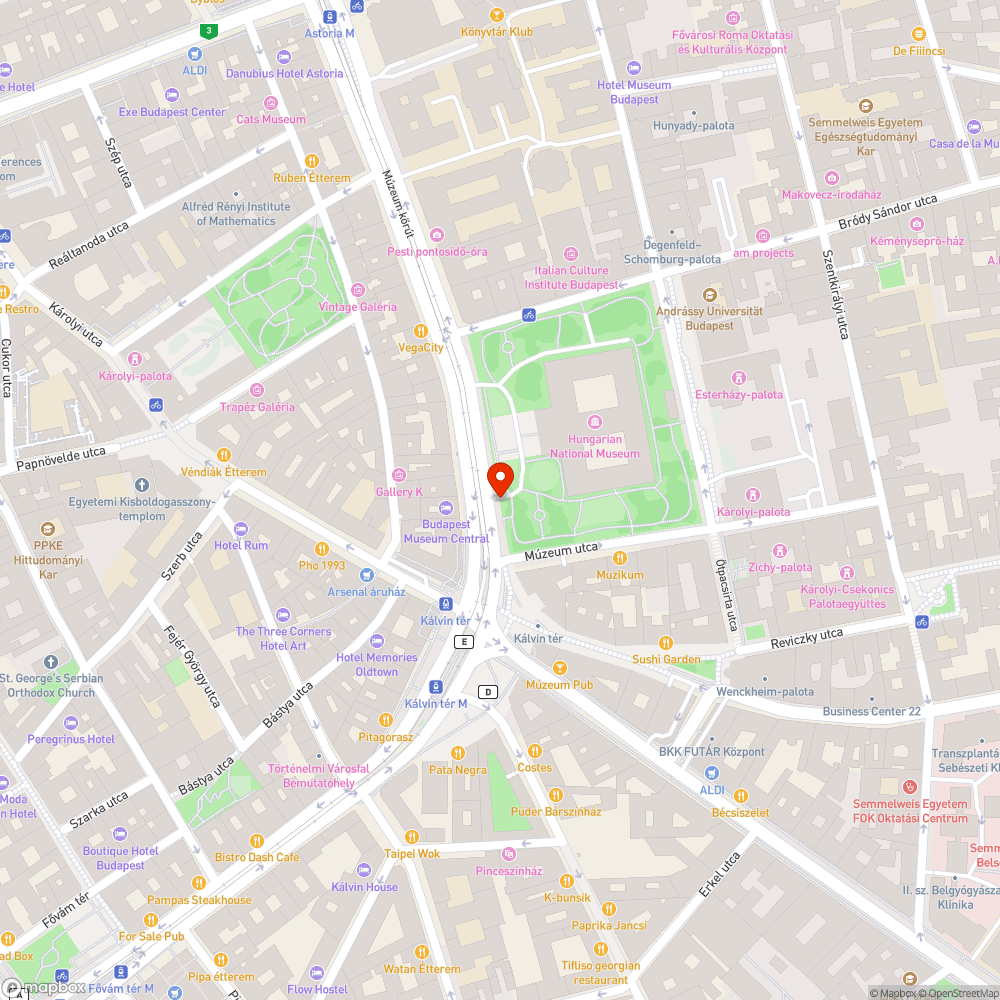 Nemzeti Múzeum előtti oszlop bejelentés helye