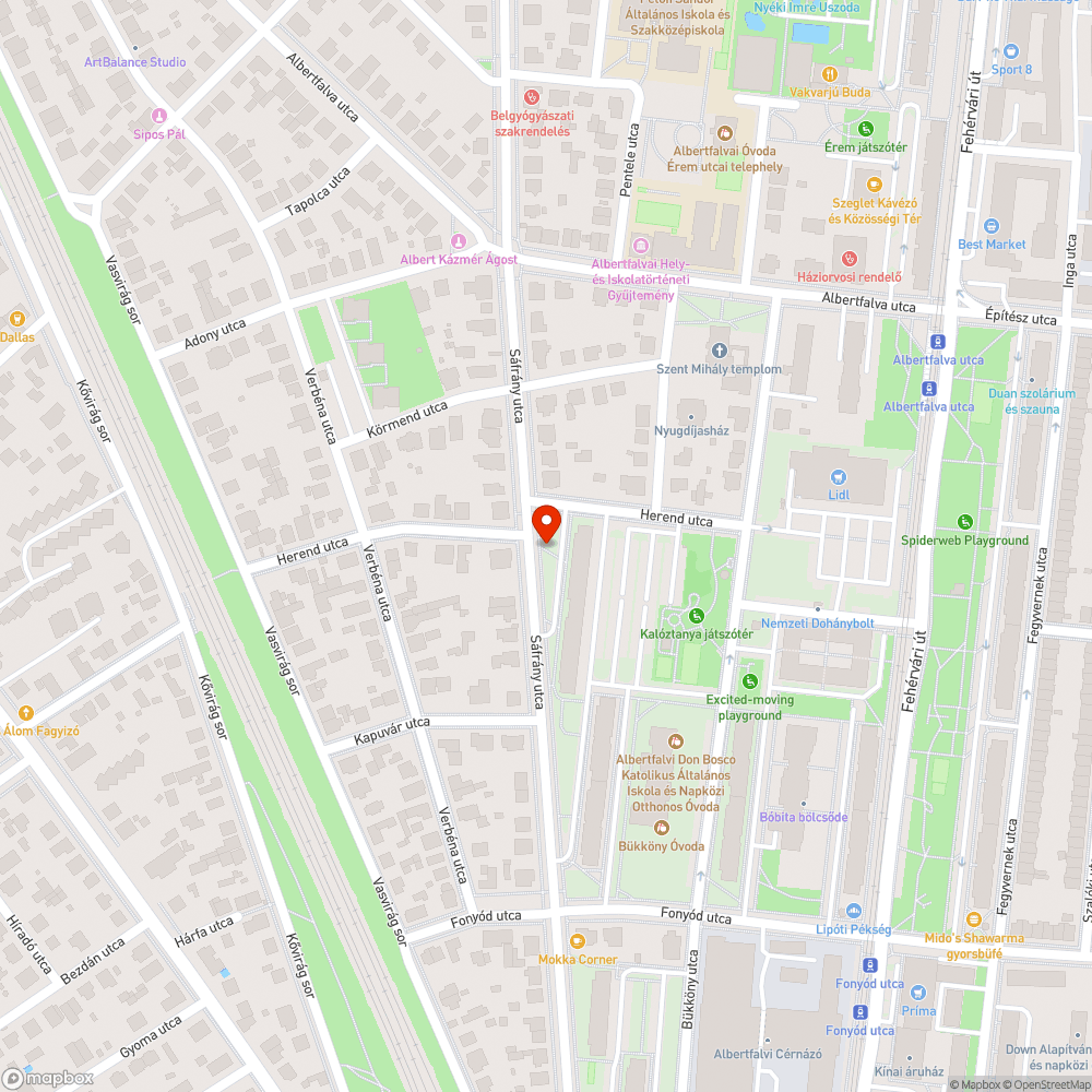 Járdára lógó faág bejelentés helye