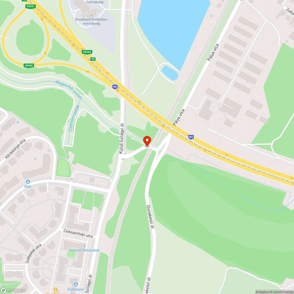 Hiányzó fényterelő bejelentés helye