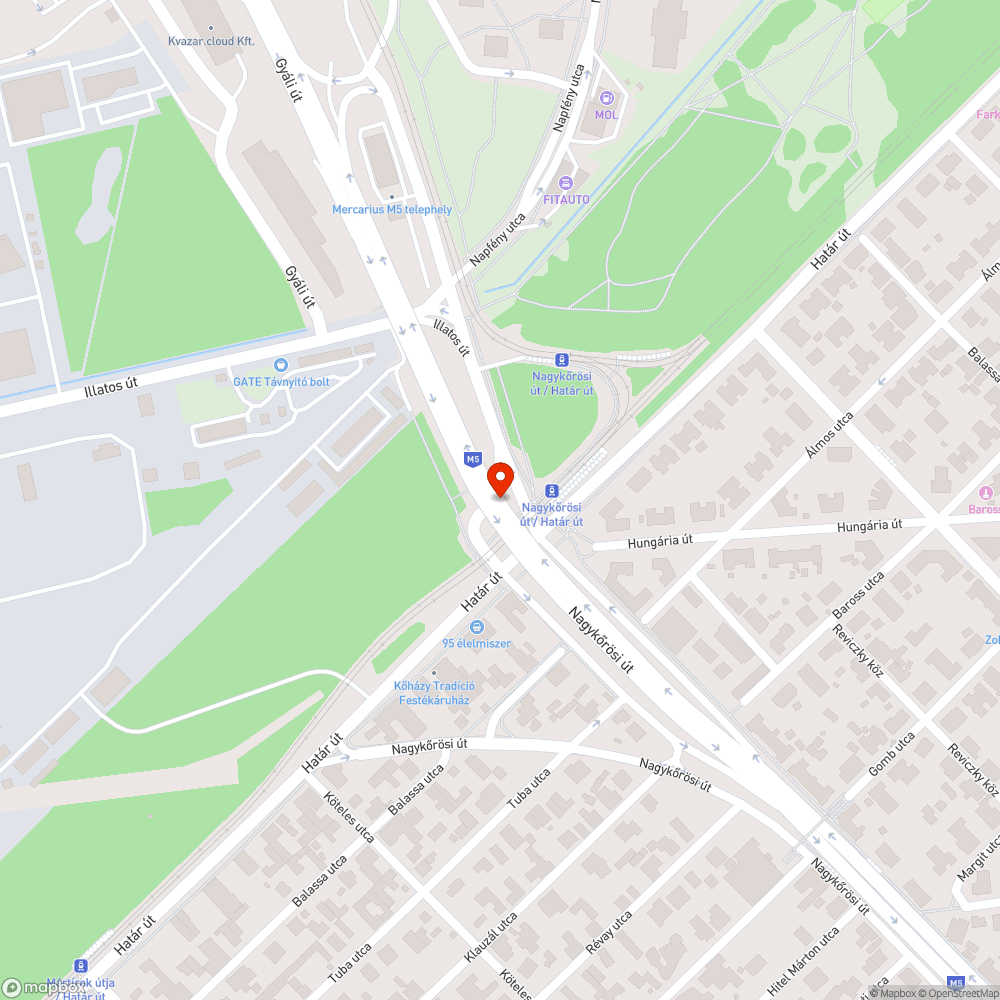 Sötét lámpa bejelentés helye