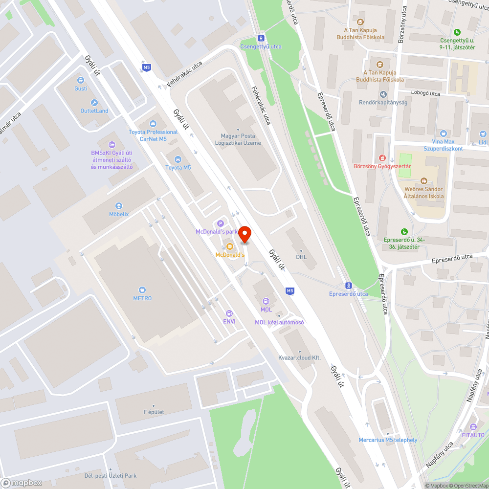 Sötét lámpák bejelentés helye