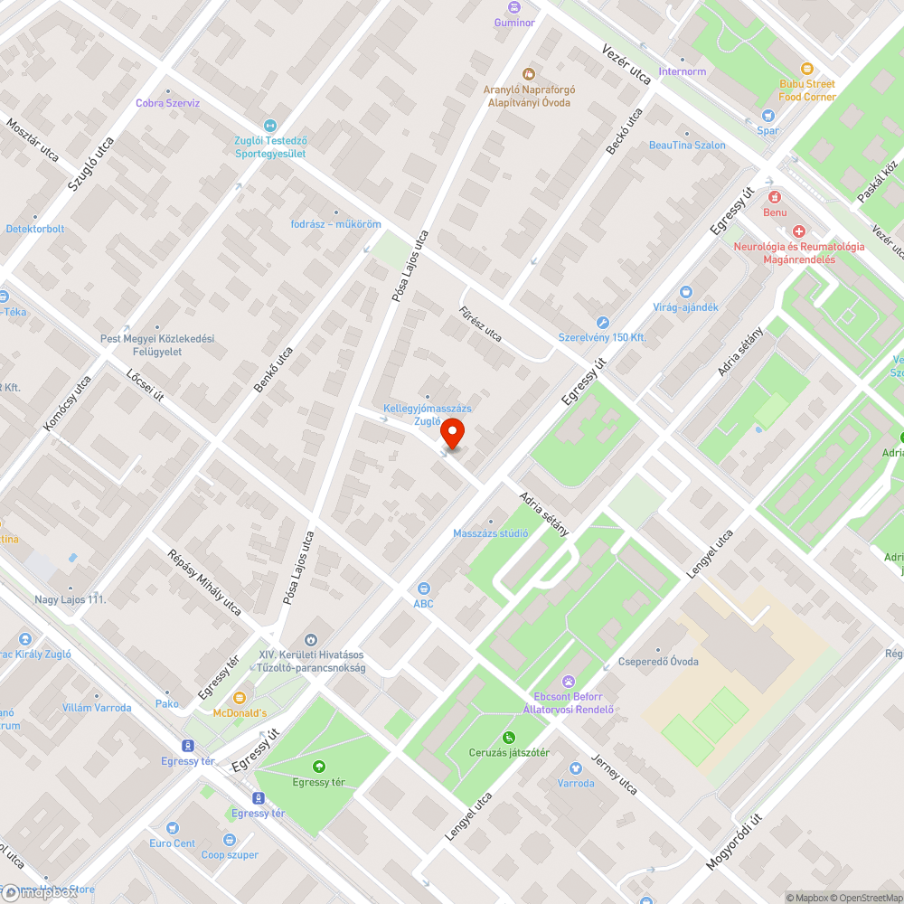 Kátyúk bejelentés helye